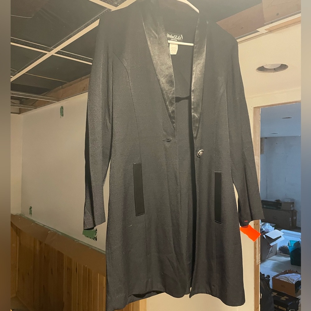 Michael B LTD Long, Single Button Blazer